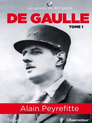 cover image of De Gaulle tome 1
